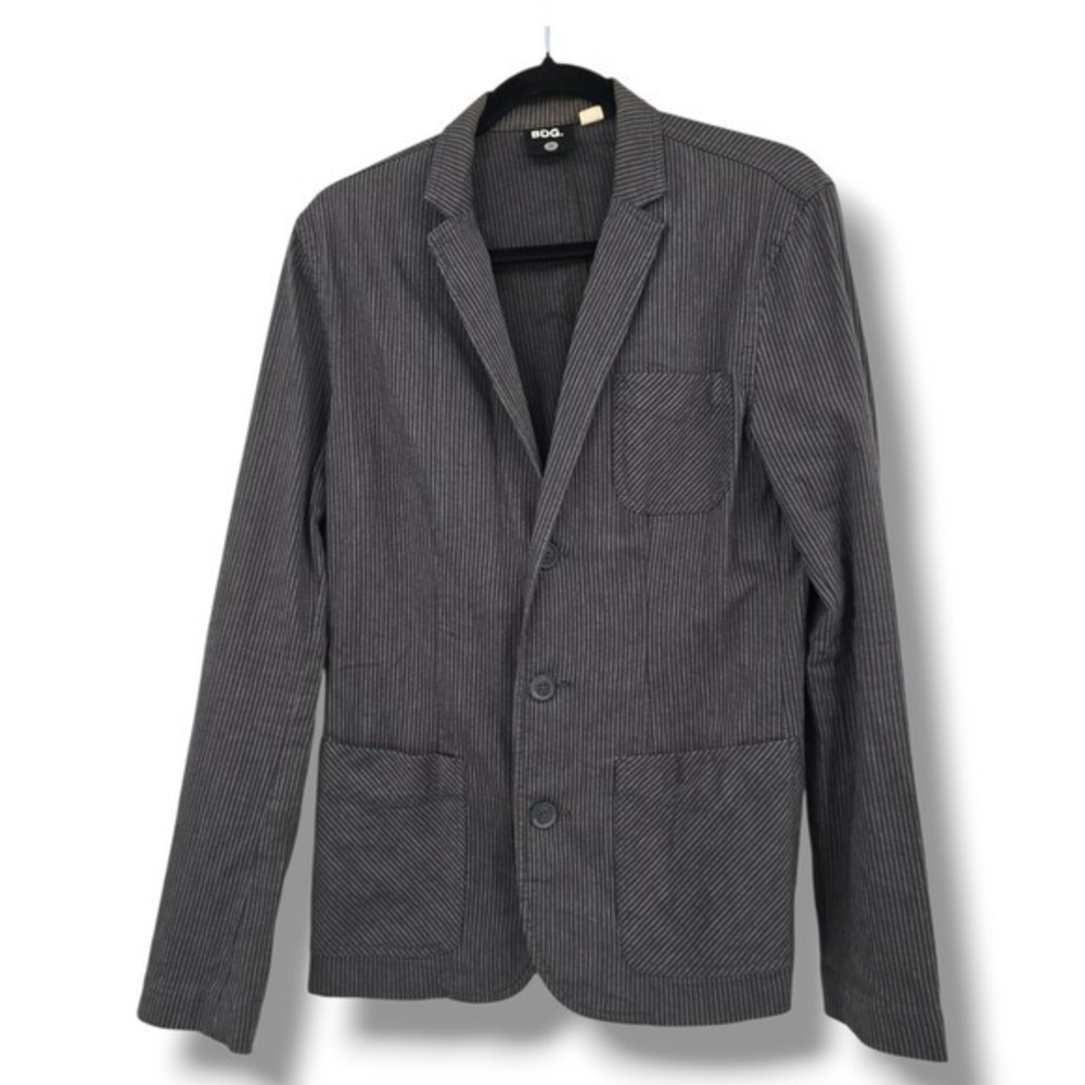 BDG Urban Outfitters Mens Striped Blazer‎ Jacket Gray Small Cotton